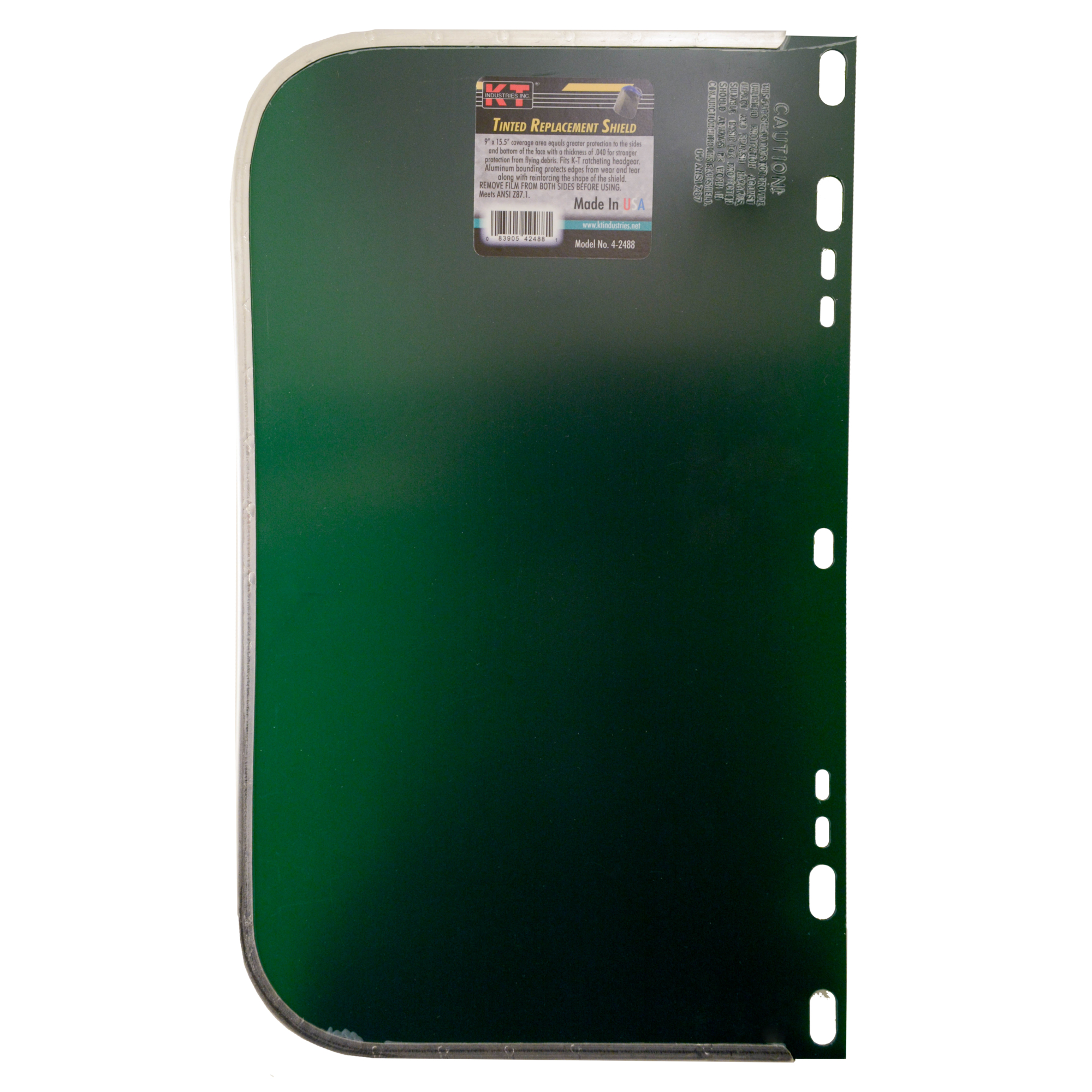 K-T Industries Tinted Bounded Shield — 9in. x 15in., Aluminum Bound, Model# 4-2488